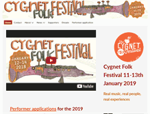 Tablet Screenshot of cygnetfolkfestival.org